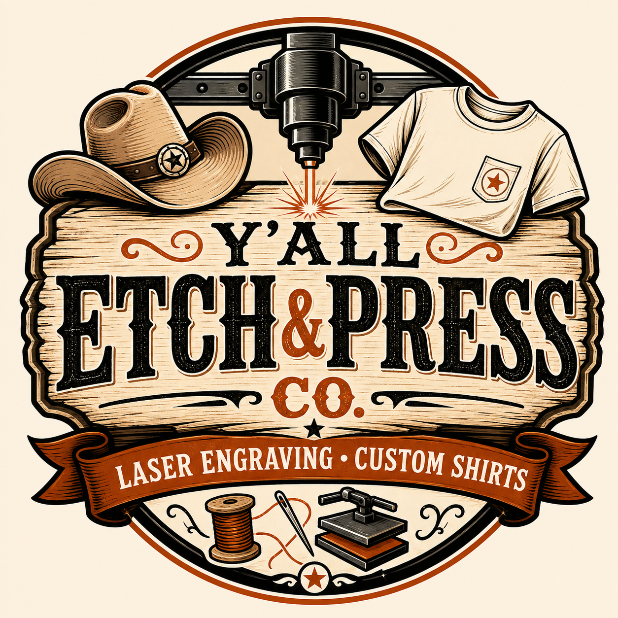 Y'all Get Etched Logo